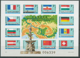 Ungarn 1977 Donaukommission Block 128 B Postfrisch Geschnitten (C92543) - Blocs-feuillets