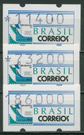 Brasilien 1993 Automatenmarken Satz 11400/73200/186000 ATM 5 S1 Postfrisch - Affrancature Meccaniche/Frama