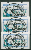 Brasilien 1993 Automatenmarken Satz 11400/73200/186000 ATM 5 S1 Gestempelt - Viñetas De Franqueo (Frama)