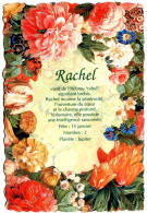 Carte Prénom  Fleurs RACHEL Fleur Carte Vierge TBE - Vornamen