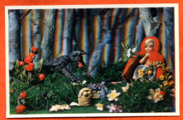 Carte RELIEF 3D Le Petit Chaperon Rouge Loup Carte Vierge TBE - Fairy Tales, Popular Stories & Legends