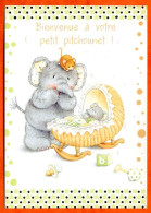 Carte Elliot And Buttons Elephant Souris Bienvenue à Votre Petit Pitchounet ! - Elliot