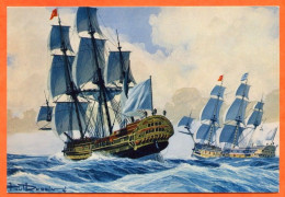 Grands Voiliers 2 Navires De Ligne Marine Guerre Française Paul Dessin Bateau Voilier  CIM - Sailing Vessels