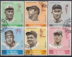 AJMAN 388-393,used - Baseball