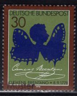GERMANY(1978) Clemens Brentano As Butterfly. MUSTER (specimen) Overprint. Scott No 1279. - Autres & Non Classés
