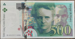 Billet De 500 Francs Pierre Et Marie CURIE 1995 FRANCE H032511446 - 500 F 1994-2000 ''Pierre En Marie Curie''
