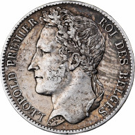Belgique, Leopold I, 5 Francs, 5 Frank, 1833, Argent, TTB, KM:3.1 - 5 Frank