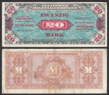 ALLIIERTE MILITÄRBEHÖRDE 20 Mark 1944 Ro 204a VF (3)   (32273 - Sonstige & Ohne Zuordnung