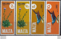 1971 Malta National Plant And Bird 4v. MNH SG N. 456/59 - Autres & Non Classés