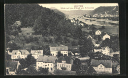 AK Krippen, Blick Auf Das Elbtal Und Schandau  - Bad Schandau