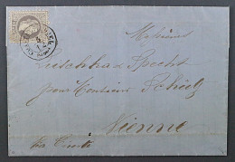 1867, ÖSTERREICH Levante 6 I, 25 Soldi Einzelfrankatur, SELTEN, Geprüft 1400,-€ - Levant Autrichien