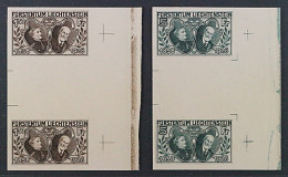 Liechtenstein  86+89 P1 (*)  UNGEZÄHNTE ZWISCHENSTEG-PAARE, EXTREM SELTEN - Unused Stamps