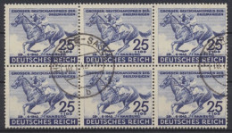 Deutsches Reich, Michel Nr. 814 6er Bogenteil, Gestempelt - Used Stamps