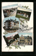 AK Bad Dürrheim, Totalansicht, Kindersolbad, Hotel Kreuz, Haus Bäuerle  - Bad Dürrheim