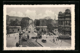 AK Berlin, Strassenbahnen Am Potsdamer Und Leipziger Platz  - Strassenbahnen