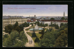 AK Erlangen, Schloss, Emigrantenbrunnen Und Orangerie  - Erlangen