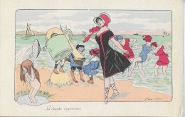 XAVIER SAGER ILLUSTRATEUR - LA DOUCHE IMPROVISEE, SCENE DE PLAGE, EDITION B G PARIS, VOIR LES SCANNERS - Sager, Xavier