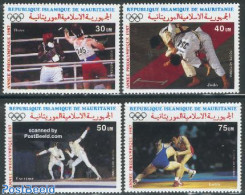 Mauritania 1987 Olympic Games Seoul 4v, Mint NH, Sport - Boxing - Fencing - Judo - Olympic Games - Boksen