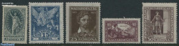 Hungary 1923 Sandor Petofi Birth Centenary 5v, Mint NH, Art - Authors - Ungebraucht