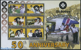 Papua New Guinea 2007 50 Years St John Ambulance Service 6v M/s, Mint NH, Health - Transport - Health - St John - Auto.. - Christianisme