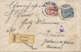 Polen: 1919: Einschreiben Krakau Nach Brünn Mit Briefinhalt - Autres & Non Classés