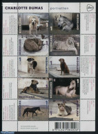 Netherlands 2015 Charlotte Dumas, Animal Portraits 10v M/s, Mint NH, Nature - Animals (others & Mixed) - Cat Family - .. - Unused Stamps