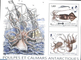 French Antarctic Territory 2020 Calmars S/s, Mint NH, Nature - Various - Fish - Maps - Nuovi