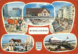 72321386 Middelkerke Strandpartien Passagierflugzeug  - Middelkerke