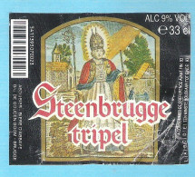 BIERETIKET -  STEENBRUGGE TRIPEL-  33 CL  (2 Scans) (BE 1022) - Bière