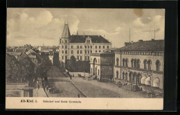 AK Kiel, Bahnhof Und Hotel Germania Aus Der Vogelschau  - Kiel