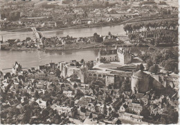 AMBOISE (37) Vue Aérienne - La Gare - Le Château Et La Loire  CPSM GF - Amboise