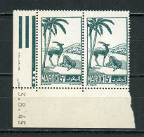 MAROC: GAZELLES N° Yvert 235** PAIRE DATÉE - Unused Stamps
