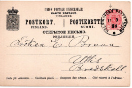 79574 - Finnland - 1888 - 10P Wappen GAKte HELSINGFORS -> Brodskall - Storia Postale