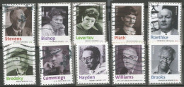 USA 2012 American Poets - Forever Rate - Cpl 10v Set - SC:#4654/63 - Used - Collections