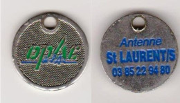 Jeton De Caddie " OPAC De L'Ain " Antenne De Saint Laurent Sur Saône [D] _Je336 - Trolley Token/Shopping Trolley Chip