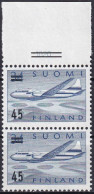 FINNLAND 1959 Mi-Nr. 505 ** MNH 2er Oberrand - Unused Stamps