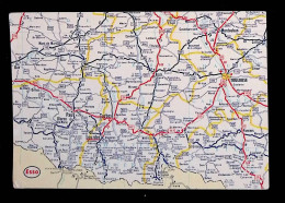 Cp, Carte Géographique, Carte Routière Esso, Sud Ouest, Vierge - Cartes Géographiques