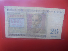 BELGIQUE 20 Francs 1950 Circuler (B.18) - 20 Francs