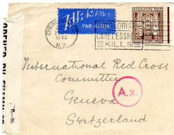 NEW ZELAND. 1943. CICR GENEVE (SUISSE); DOUBLE CENSURE - Lettres & Documents