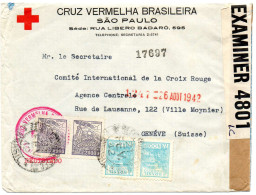 BRESIL. 1942. CRUZ VERMELHA. POUR C.I.C.R. GENEVE (SUISSE).  - Cartas & Documentos