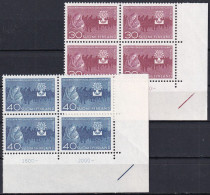 FINNLAND 1960 Mi-Nr. 517/18 ** MNH Eckrand-Viererblocks - Nuevos