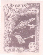 VIGNETTE CIRCUIT ANGERS CHOLET SAUMUR 1912 - Aviación