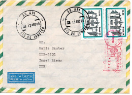 79586 - Brasilien - 1980 - 2@Cr10,50 Briefmarkenausstellung MiF A LpBf AG ABI -> DDR - Cartas & Documentos