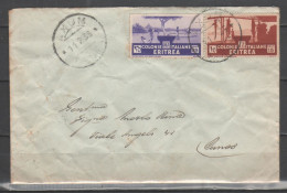 Eritrea 1936 - Lettera Con Soggetti Africani 35 C. E 15 C. - Eritrea