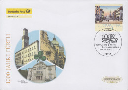 2580 Jubiläum 1000 Jahre Fürth, Schmuck-FDC Deutschland Exklusiv - Covers & Documents