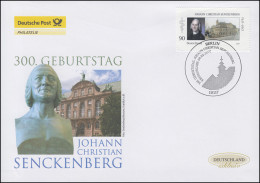 2588 Johann Christian Senckenberg, Schmuck-FDC Deutschland Exklusiv - Lettres & Documents