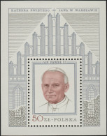 Polen Block 76 Papst Johannes Paul II. In Polen 1979, Rahmen Silber, ** / MNH - Sonstige & Ohne Zuordnung