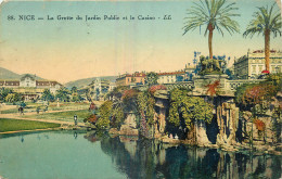 06 - NICE -  LA GROTTE DU JARDIN PUBLIC ET LE CASINO - LL - Parcs Et Jardins