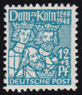 Bizone 70WA Kölner Dom 12 Pf. Dunkeltürkisblau ** - Mint