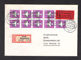 DDR. R-Eilbote-Fernbrief Mit MeF.  Mi.-Nr.  3128, Portorichtig. - Lettres & Documents